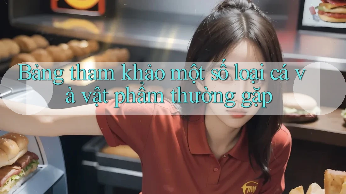 Bảng tham khảo một số loại cá và vật phẩm thường gặp Bảng tham khảo một số loại cá và vật phẩm thường gặp