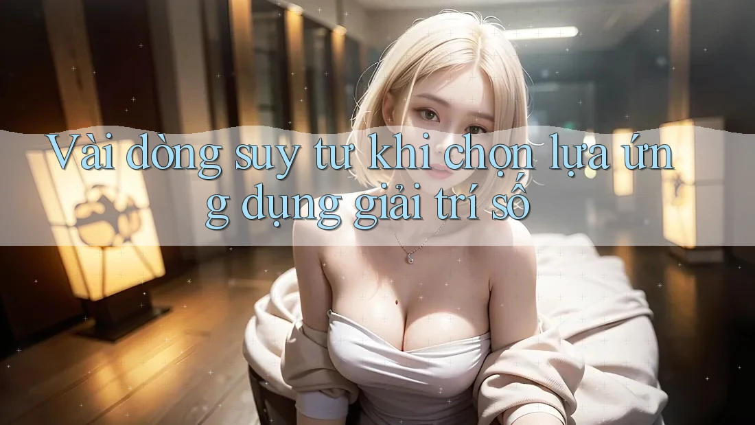 Vài dòng suy tư khi chọn lựa ứng dụng giải trí số